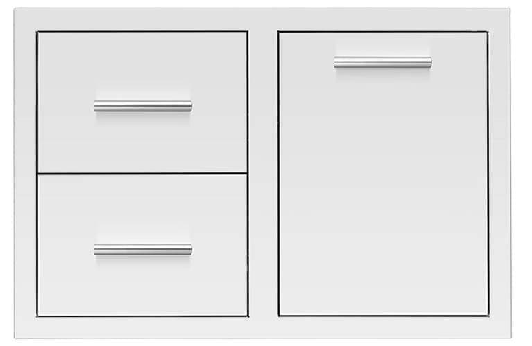 Summerset Grills 33-Inch Stainless Steel Flush Mount Double Access Drawer & Propane Drawer Combo — image 1