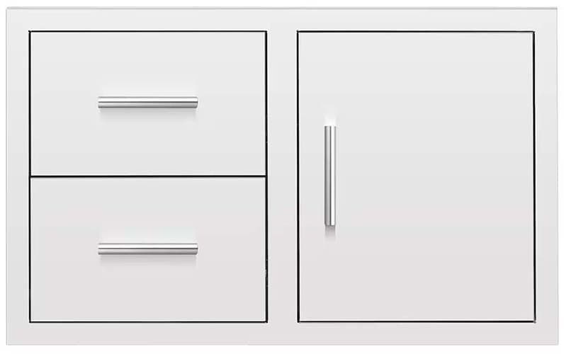 Summerset Grills 36-Inch Stainless Steel Right-Hinged Access Door & Double Drawer Combo — image 1