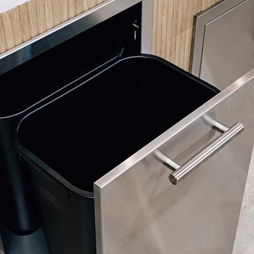 Summerset Grills 20-Inch Stainless Steel Flush Mount Roll-Out Trash and Recycling Bin — image 1