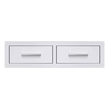 Summerset Grills 32-Inch Stainless Steel Flush Mount Horizontal Double Access Drawer — image 1