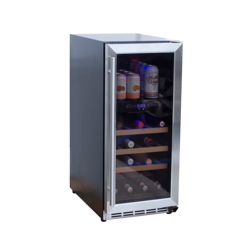 Summerset Grills 15-Inch 3.2 Cu. Ft. Outdoor Rated Dual Zone Wine Cooler — image 1