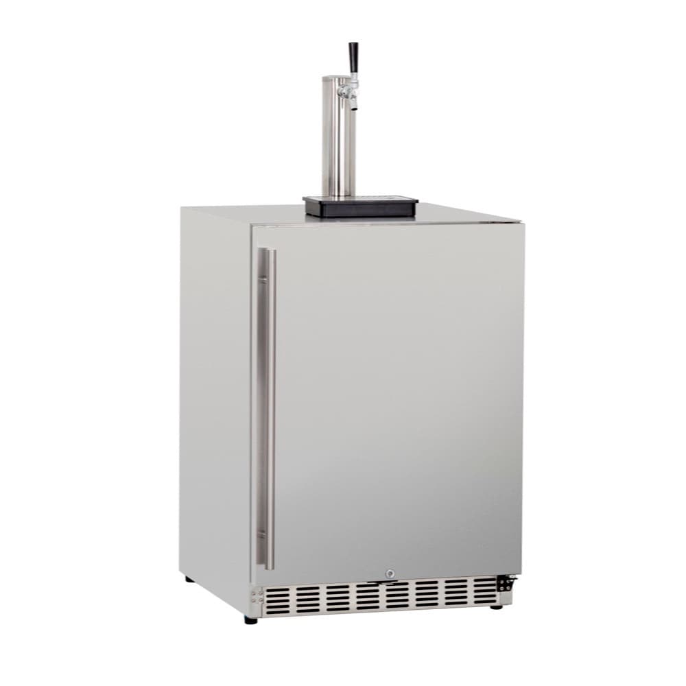 Summerset Grills 24-Inch 6.6 Cu. Ft. Capacity Outdoor Rated Single Tap Beer Dispenser Kegerator with Locking Door — image 1