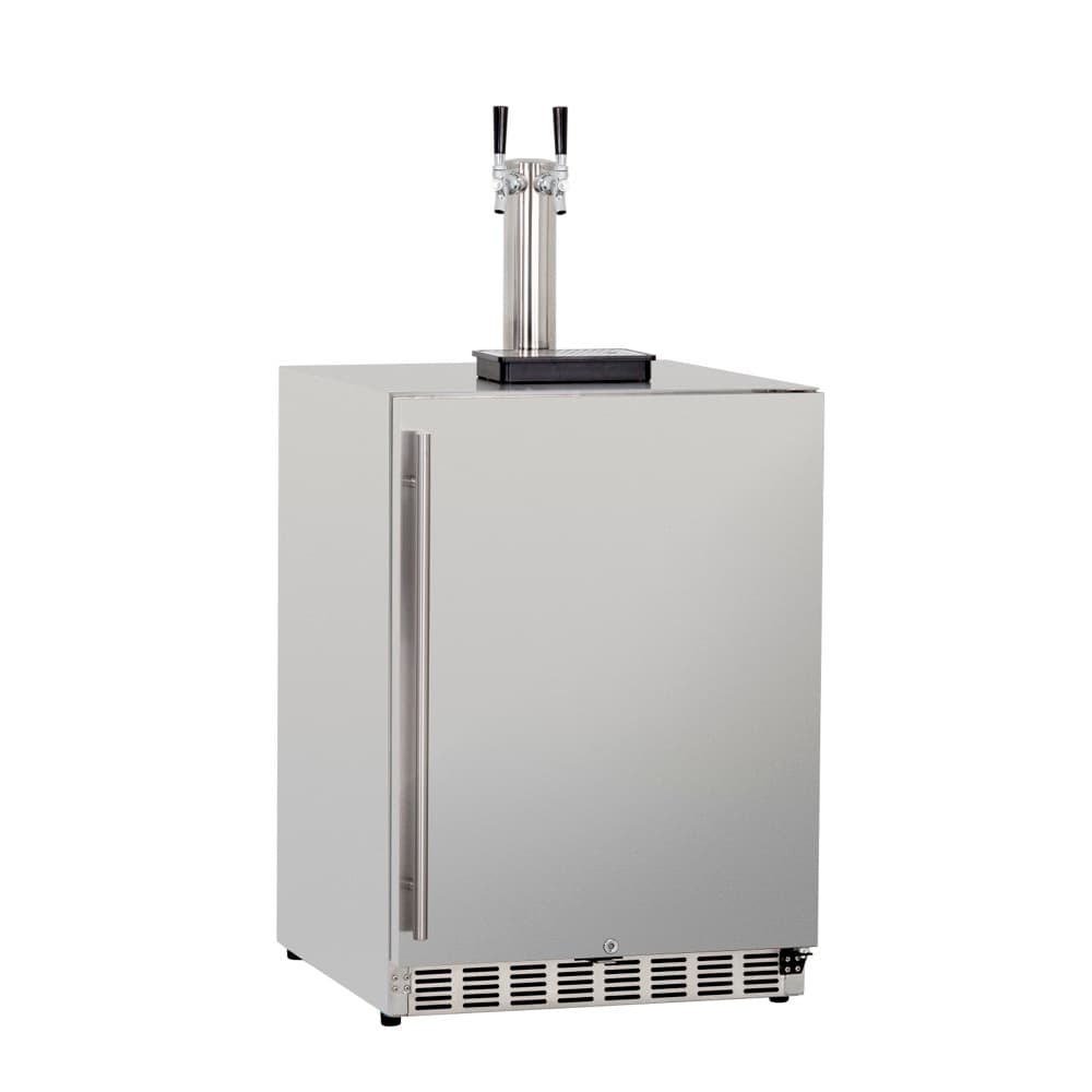 Summerset Grills 24-Inch 6.6 Cu. Ft. Capacity Outdoor Rated Double Tap Beer Dispenser Kegerator with Locking Door — image 1