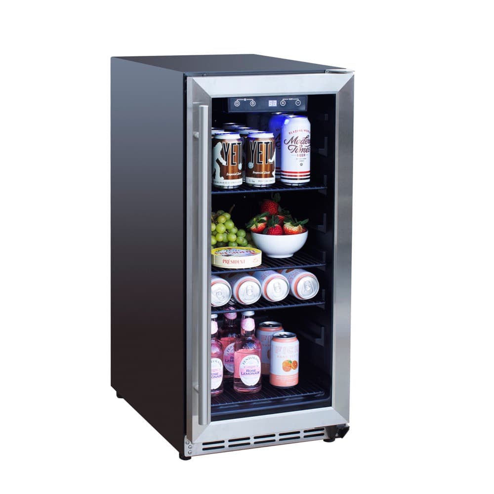 Summerset Grills 15-Inch 3.2 Cu. Ft. Outdoor Rated Fridge with Glass Door — image 1