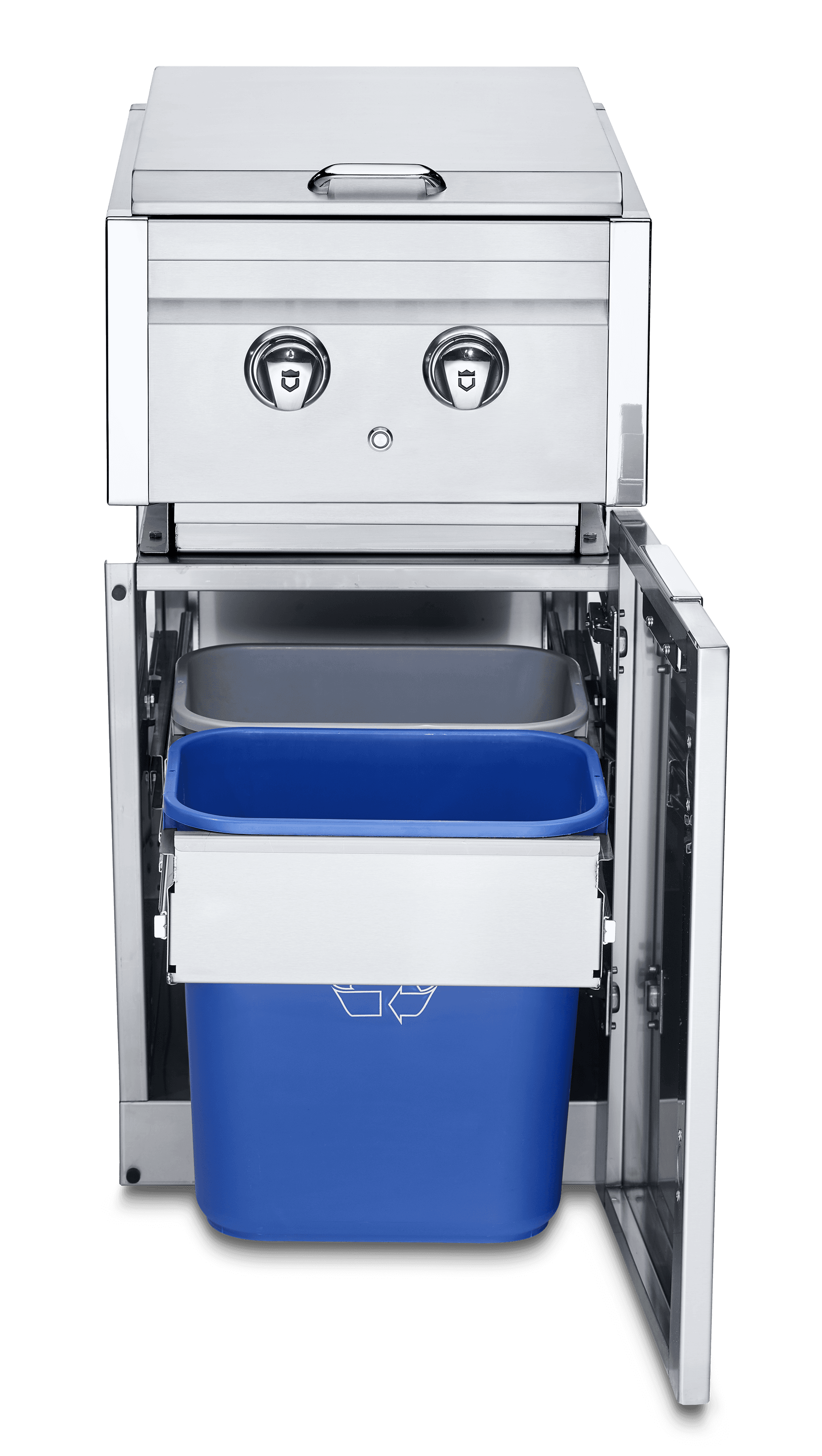 Crown Verity Infinite Series 18-Inch Stainless Steel Cabinet Module with Garbage Bin Holder — image 1