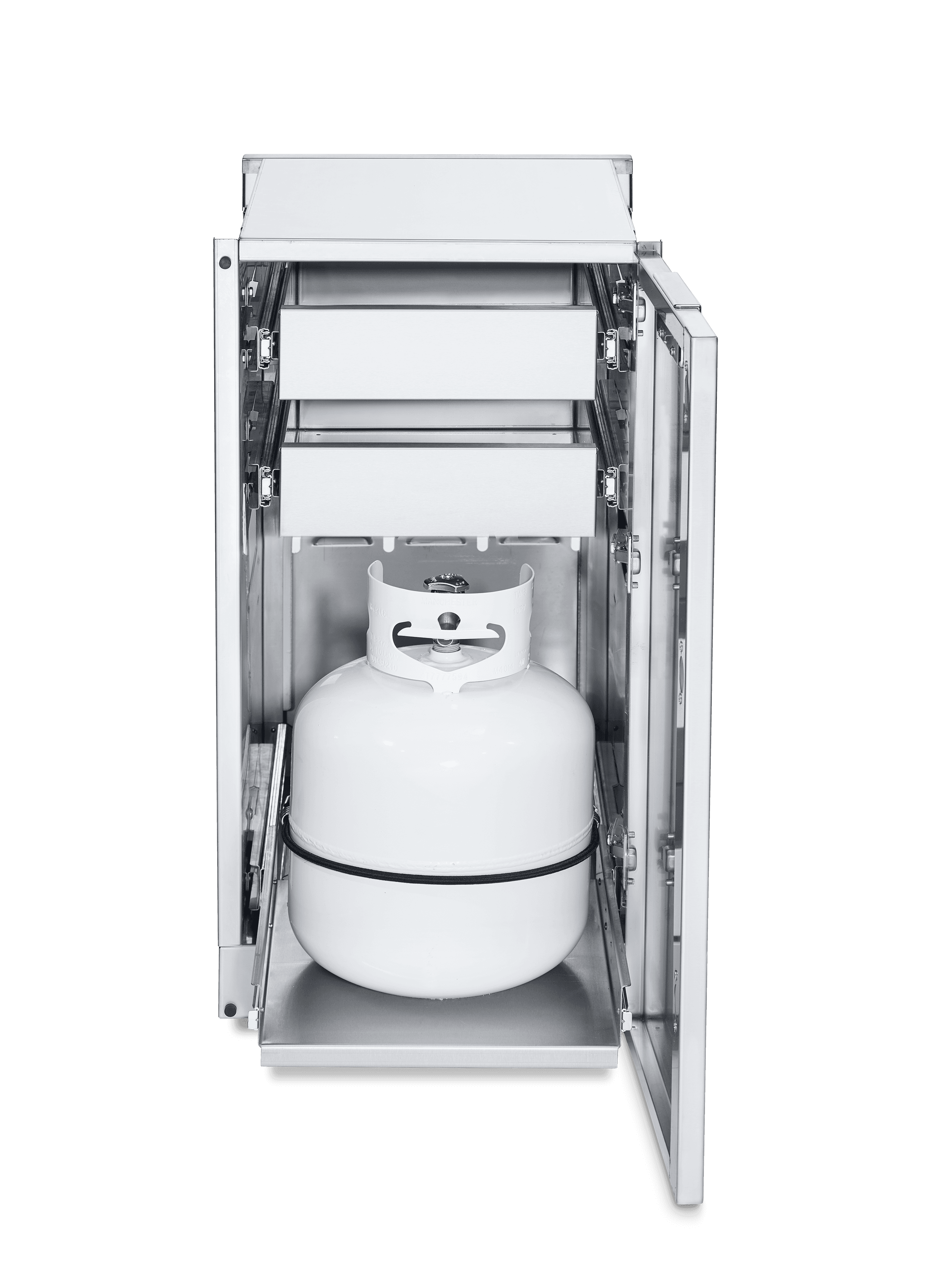 Crown Verity Infinite Series 18-Inch Stainless Steel Cabinet Module with Propane Tank Holder & Two Drawers — image 1