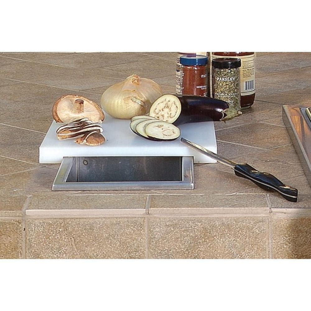 Artisan 10-Inch Stainless Steel Trash Chute with Cutting Board & Cover — image 1