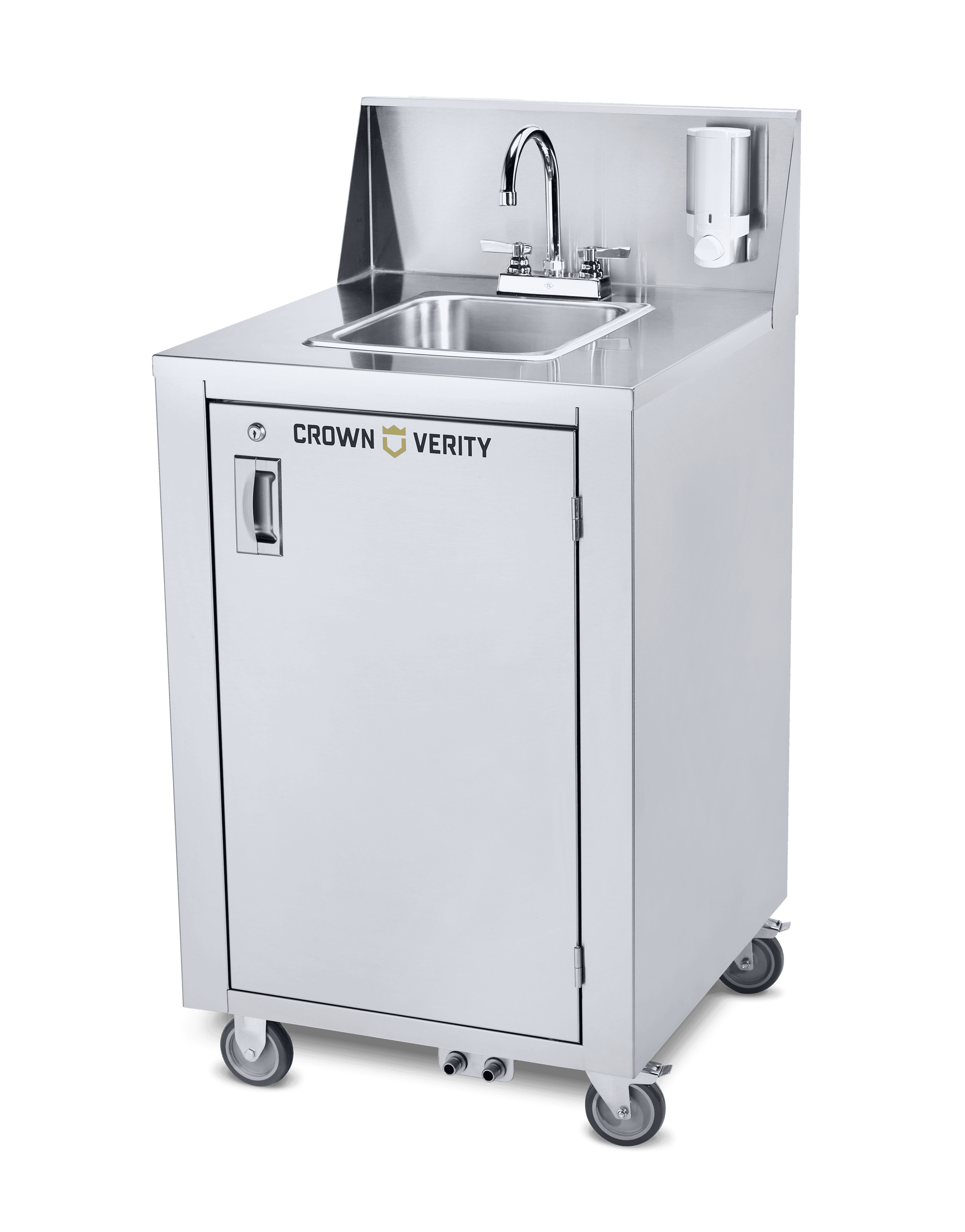 Crown Verity Stainless Steel Freestanding Cold Water Outdoor Portable Single Basin Handwashing Sink — image 1