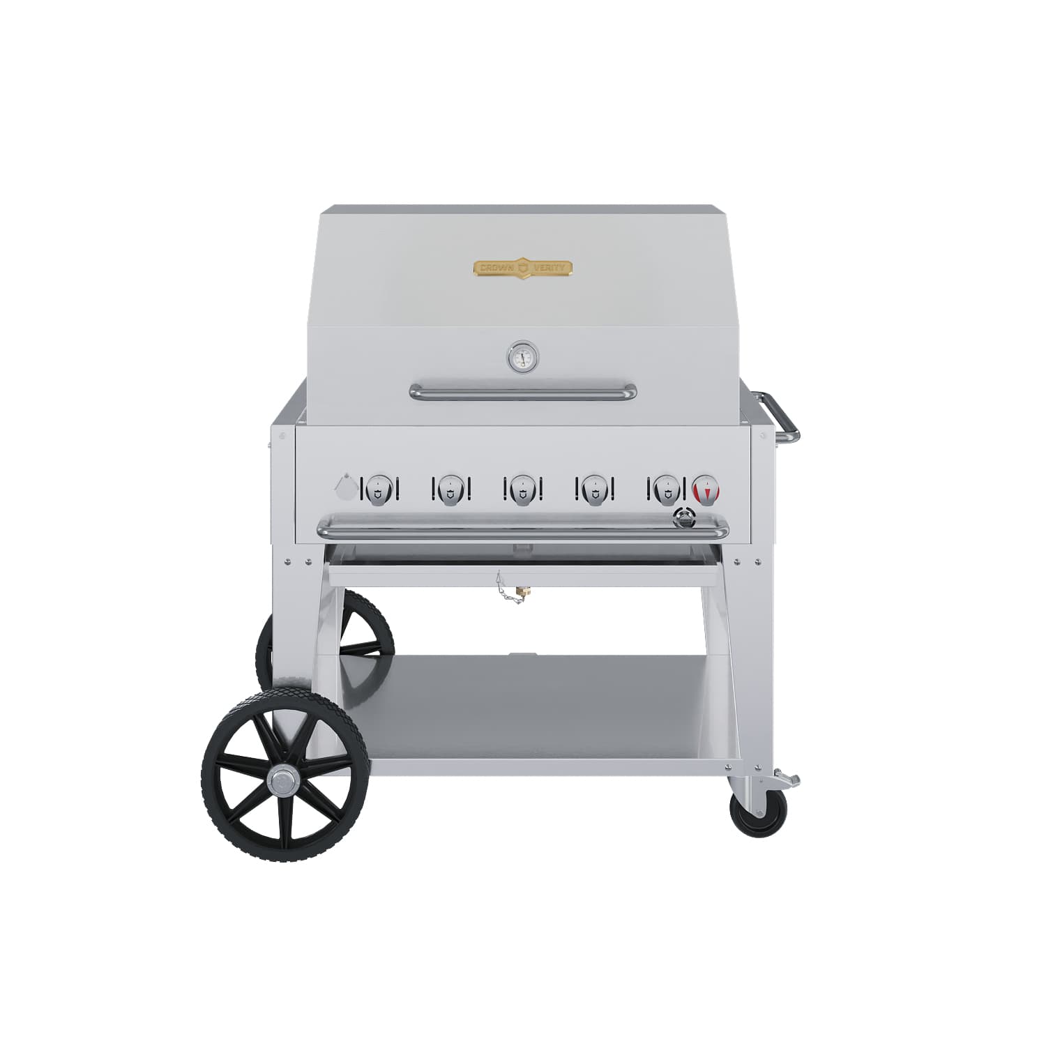 Crown Verity Professional Mobile Series 36-Inch 5-Burner Stainless Steel Freestanding Propane Gas Grill with Dome Package — image 1