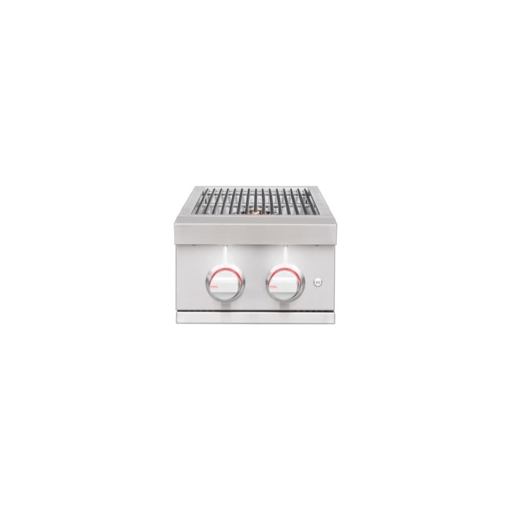 Summerset Grills Pro 24,000 BTU Built-In Gas Double Side Burner with LED Lighting & Stainless Steel Lid — image 1