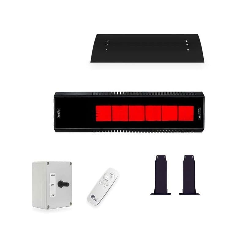 SunStar 48-Inch 35,000 BTU Propane Gas Infrared Patio Heater with Switch, Remote, Heat Shield and Fixed Mounting Kit — image 1