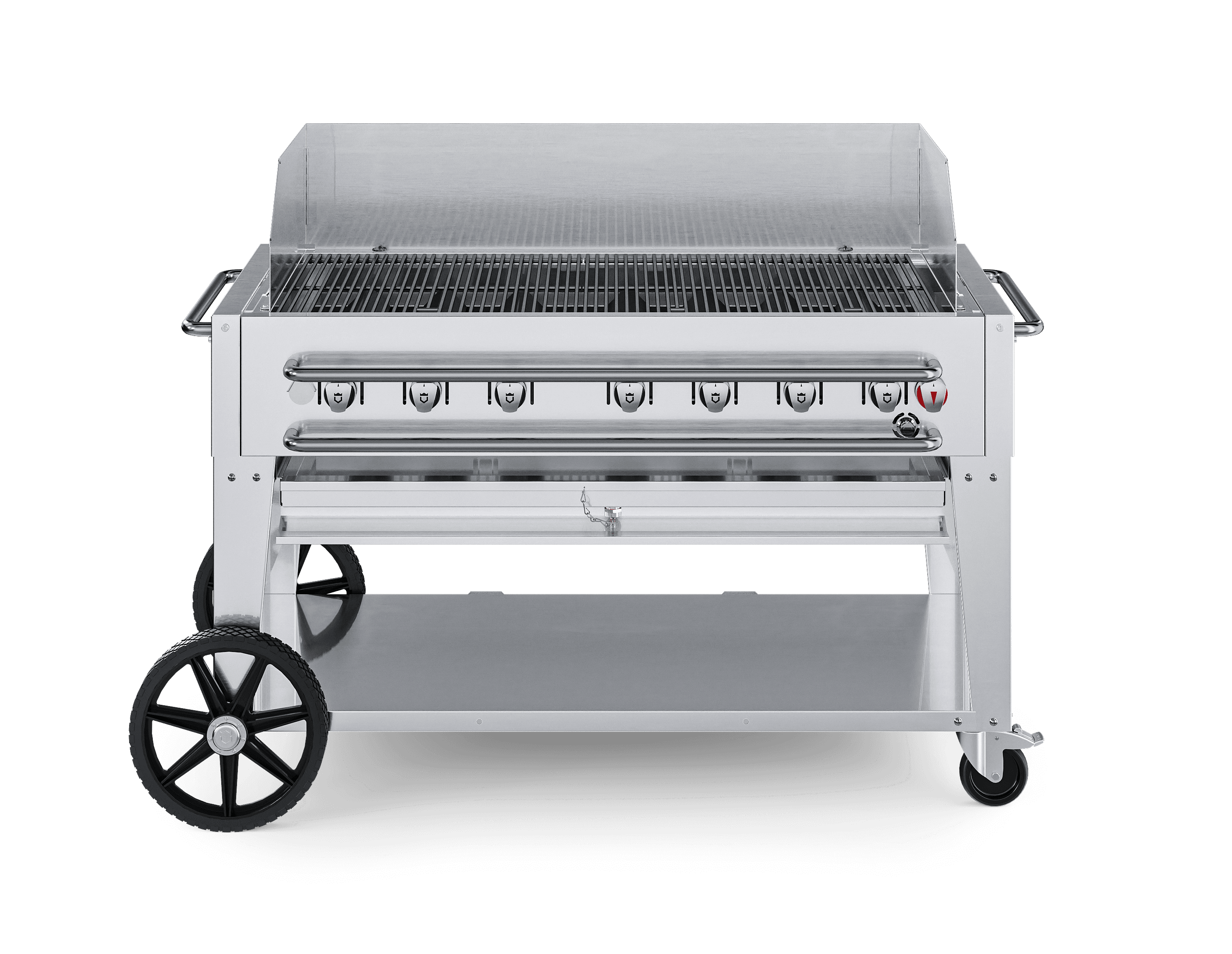 Crown Verity Professional Rental Series 48-Inch 7-Burner Stainless Steel Freestanding Propane Gas Grill with Windguard - 20 Lb Propane Tank — image 1