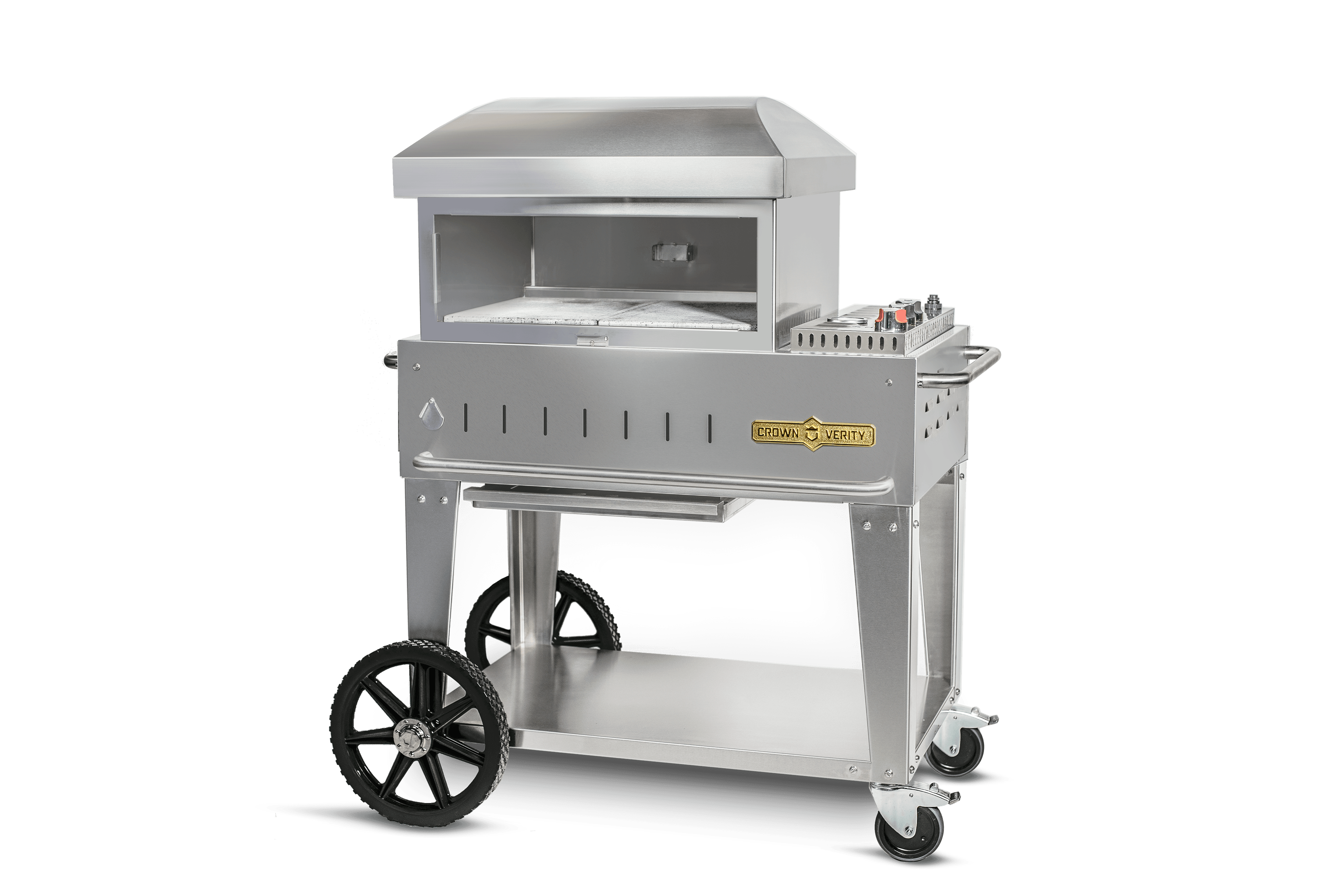 Crown Verity Professional Mobile Series 24-Inch Stainless Steel Freestanding Propane Gas Pizza Oven — image 1