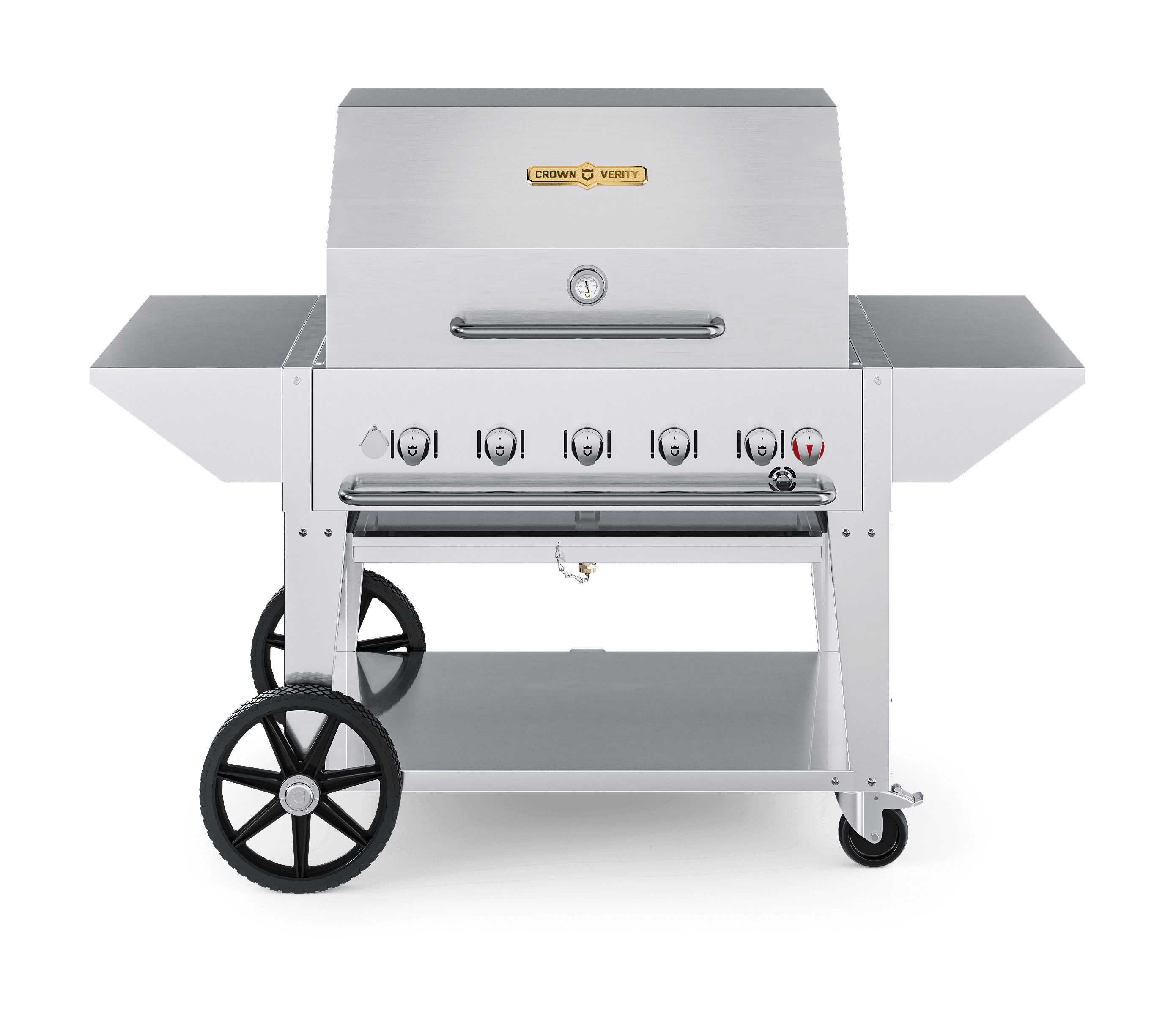 Crown Verity Professional Mobile Series 36-Inch 5-Burner Stainless Steel Freestanding Natural Gas Grill with Pro Cart Package — image 1