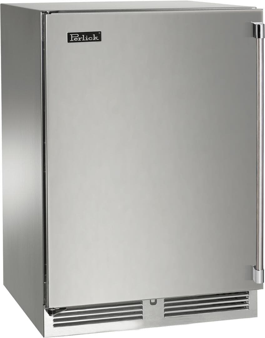 Perlick 24-Inch Signature Series Stainless Steel Outdoor Dual-Zone Refrigerator/Wine Reserve - Left Hinged — image 1