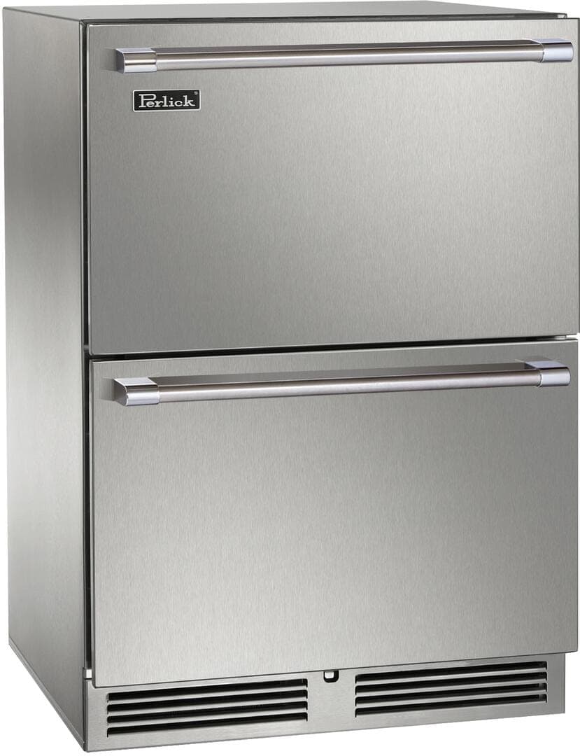 Perlick 24-Inch Signature Series Marine Grade Stainless Steel Outdoor Refrigerator Drawers — image 1