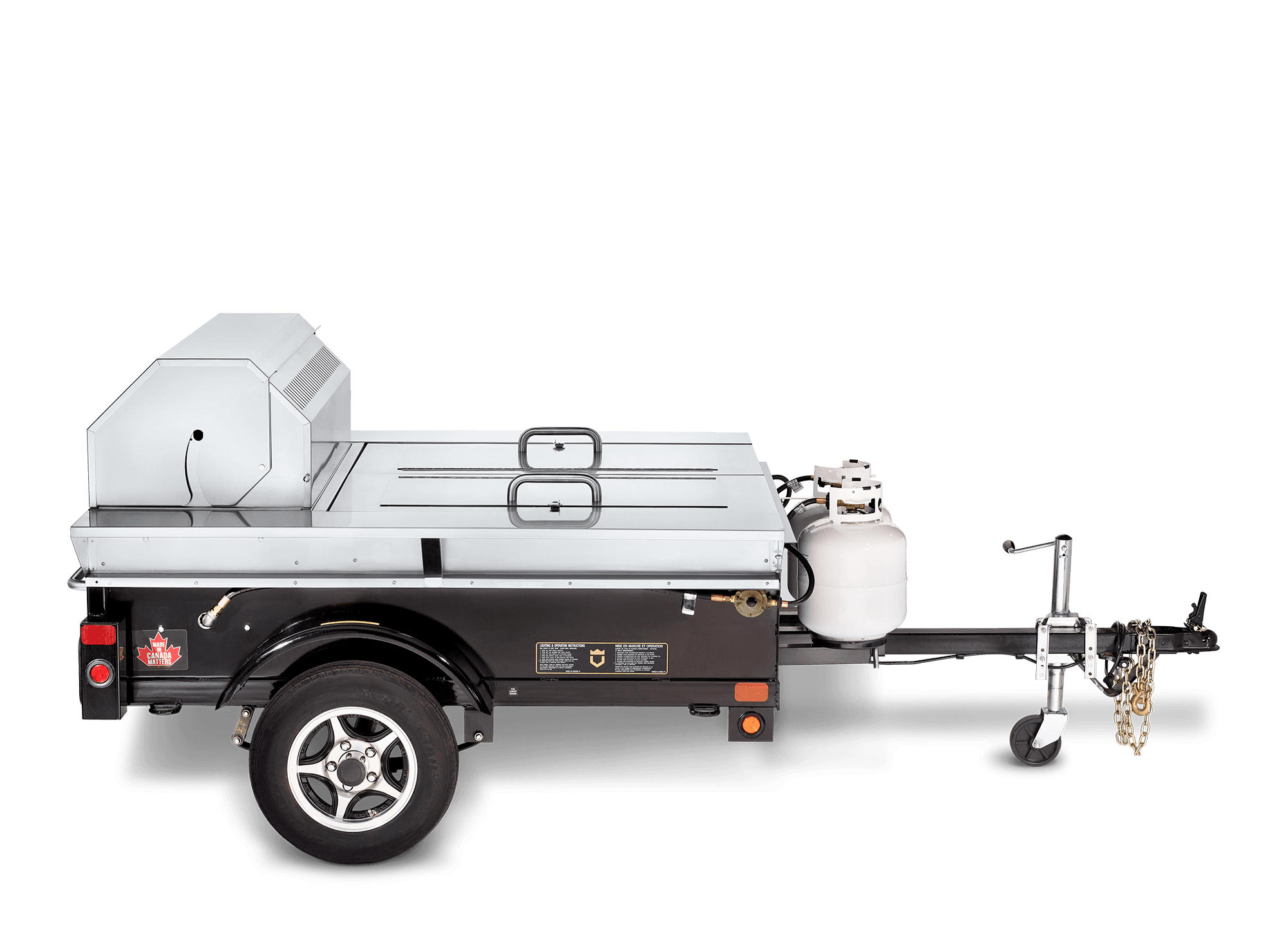 Crown Verity Professional Towable Series 48-Inch 6-Burner Stainless Steel Propane Gas Grill with Bulk Storage Trailer — image 1