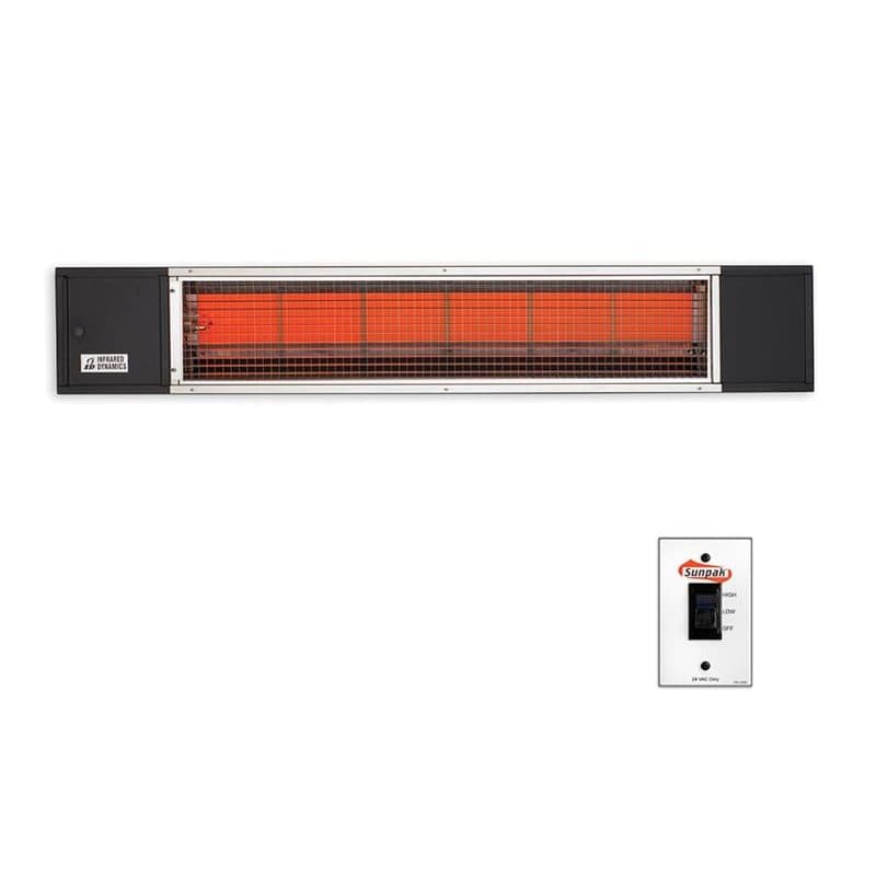 Sunpak TSH 48-Inch 34,000 BTU Propane Gas Two-Stage Infrared Patio Heater with Remote - Powder Coated Black — image 1