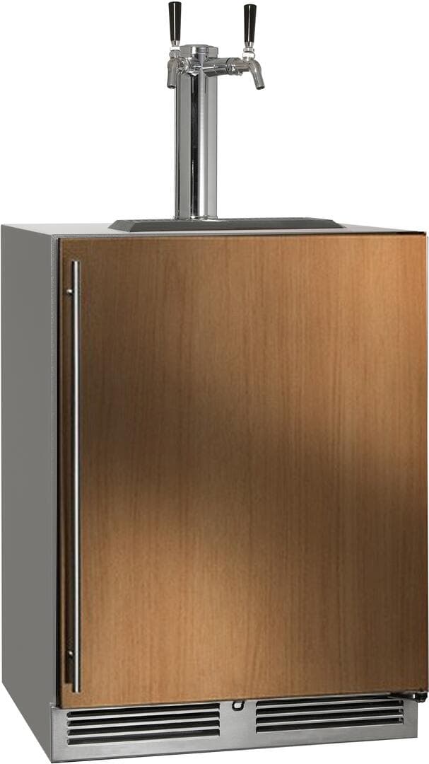 Perlick 24-Inch C-Series Stainless Steel Panel Ready Dual Tap Outdoor Beer Dispenser w/ Door Lock - Right Hinged — image 1