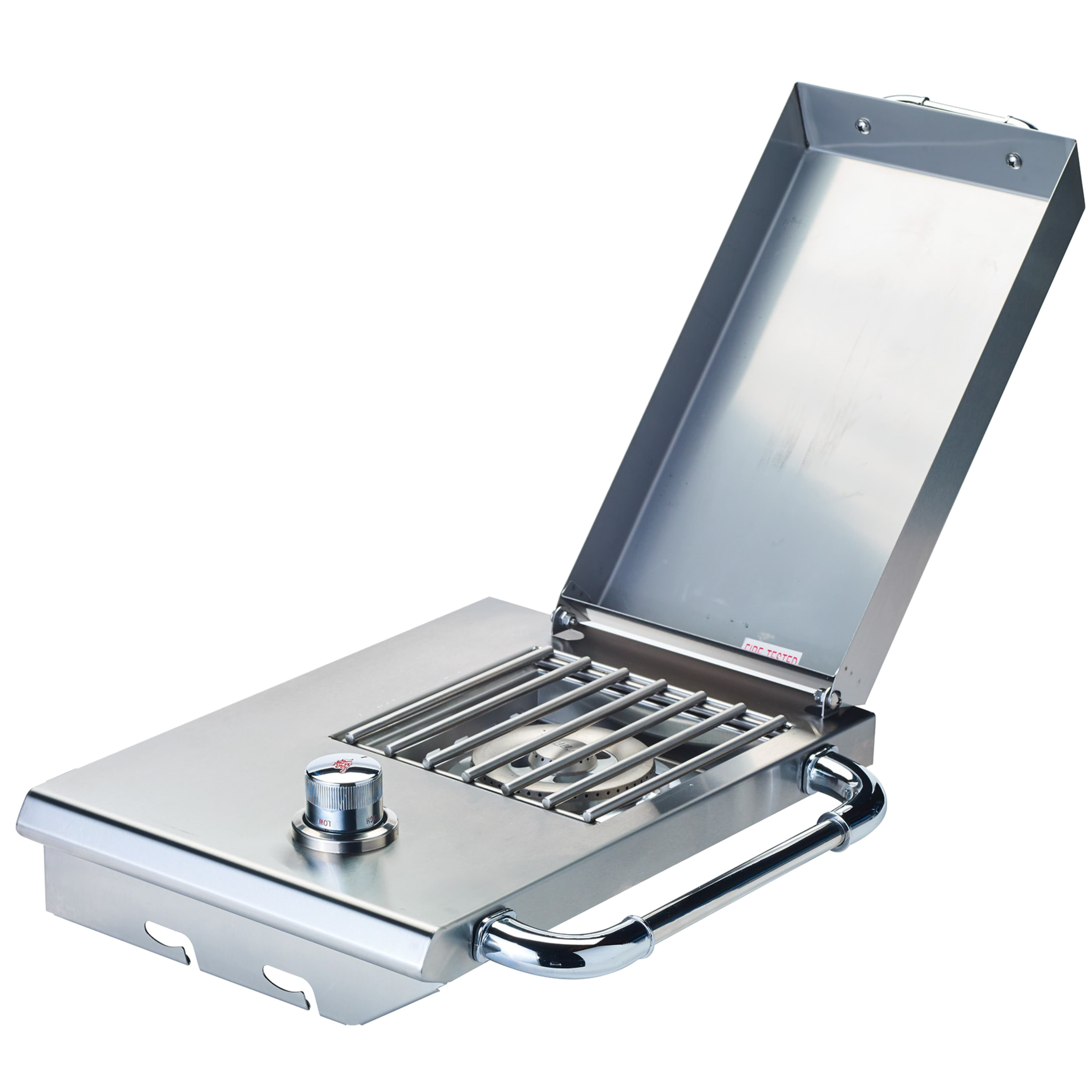 Bull BBQ 10,000 BTU Cart-Mounted Propane Gas Single Side Burner with Removable Hinged Lid — image 1