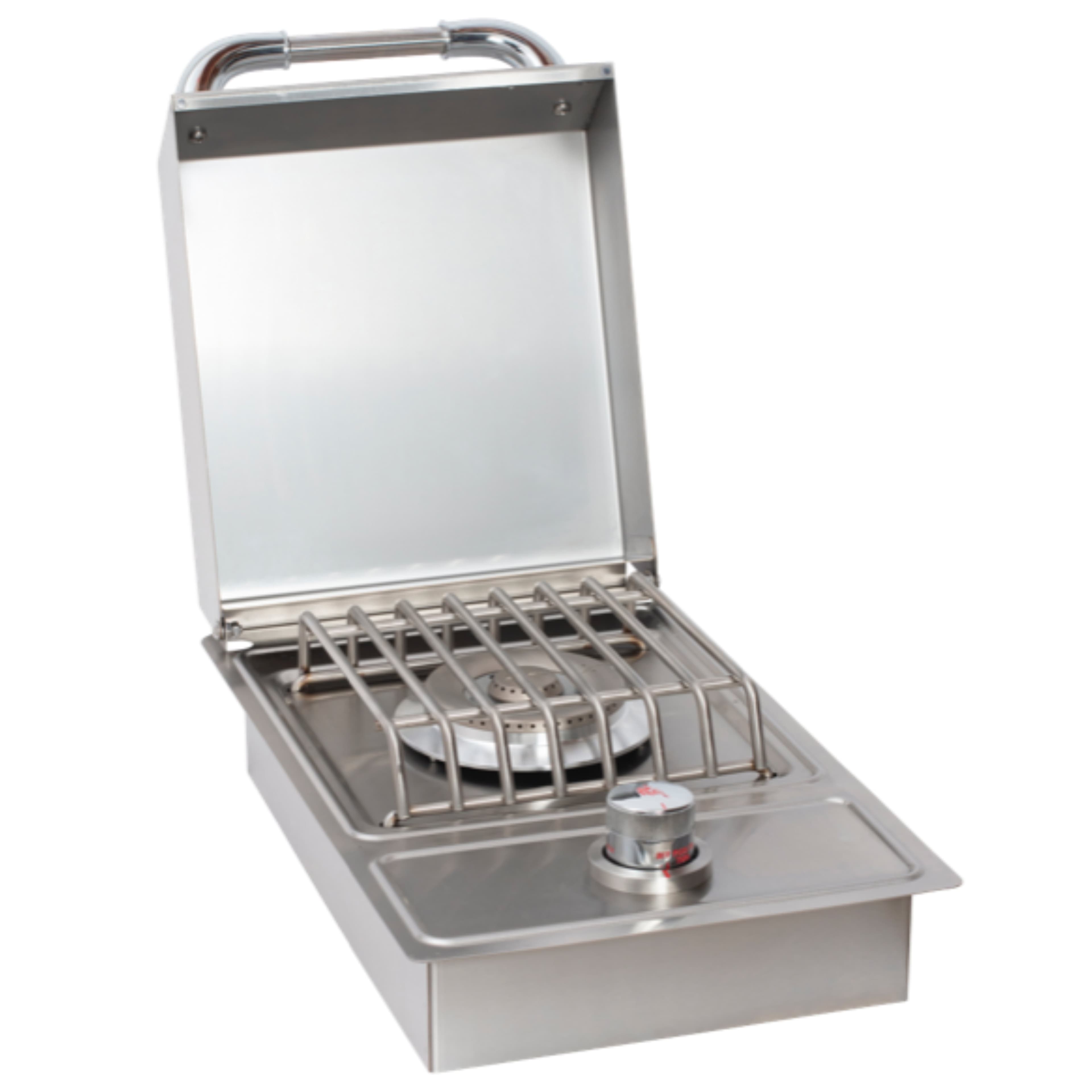 Bull BBQ 15,000 BTU Drop-In Propane Gas Single Side Burner with Removable Hinged Lid — image 1