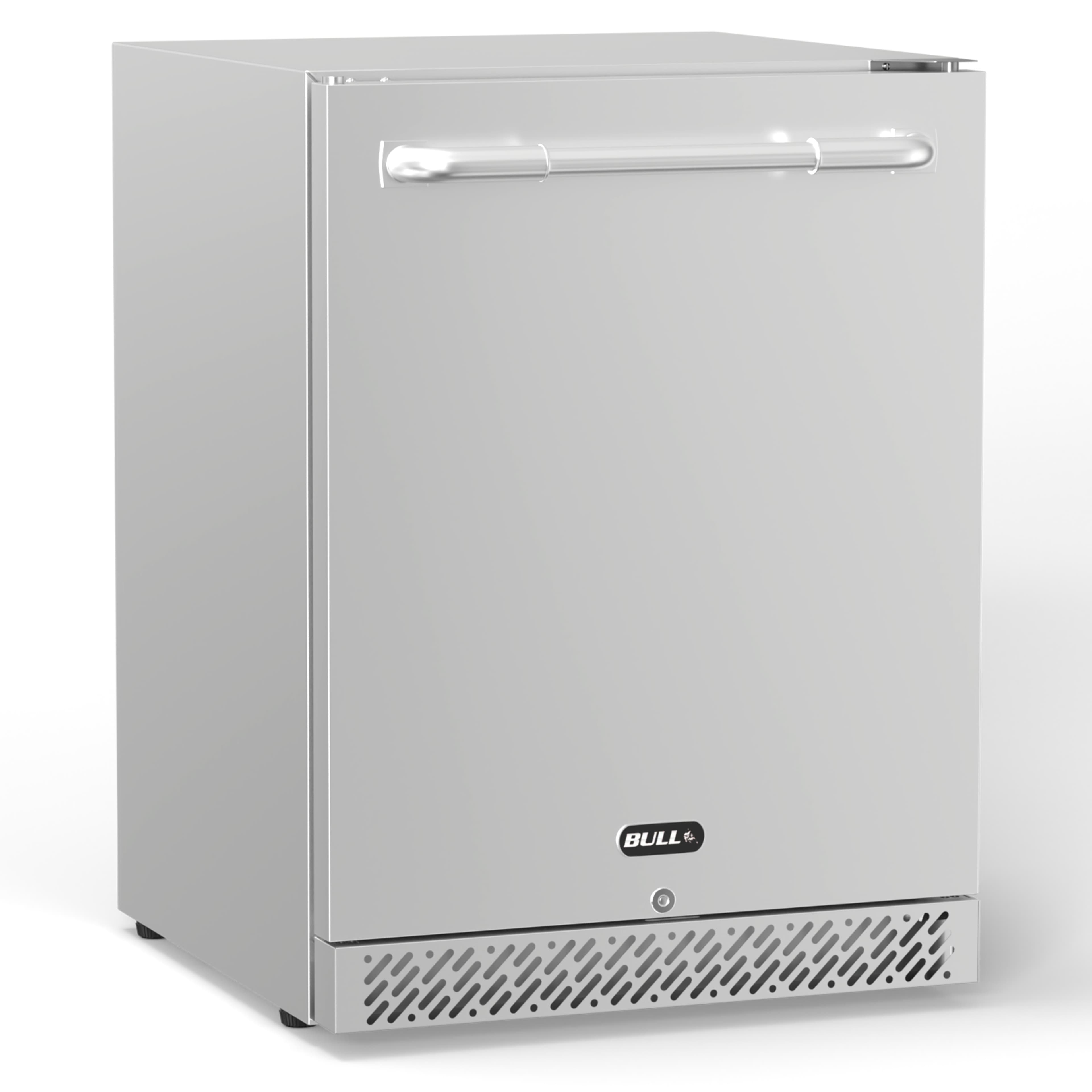 Bull BBQ 24-Inch 5.6 Cu. Ft. Capacity Stainless Steel Outdoor Rated Compact Refrigerator with Locking Door — image 1