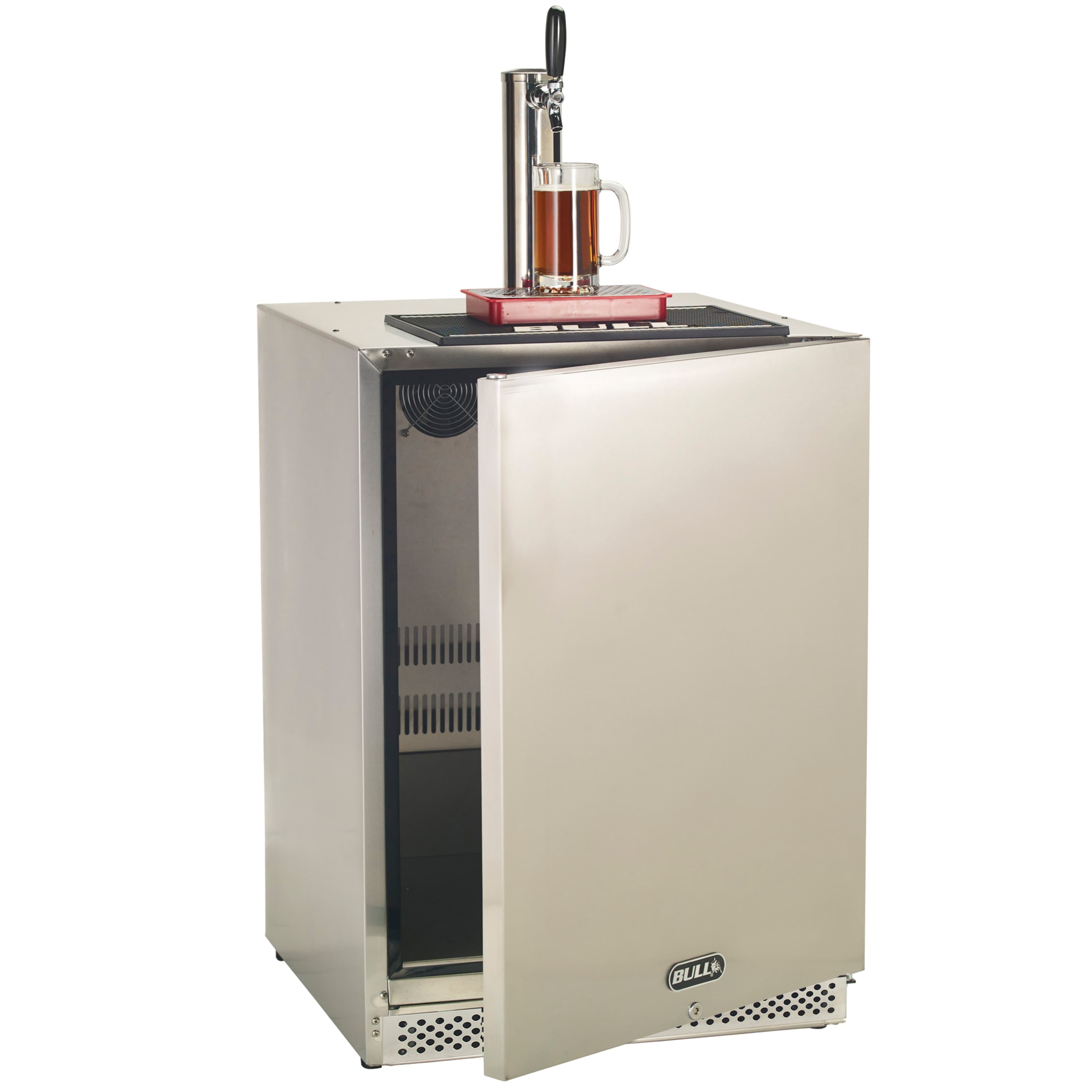 Bull BBQ 24-Inch 6.6 Cu. Ft. Outdoor Rated Single Tap Beer Dispenser Kegerator with Locking Door — image 1