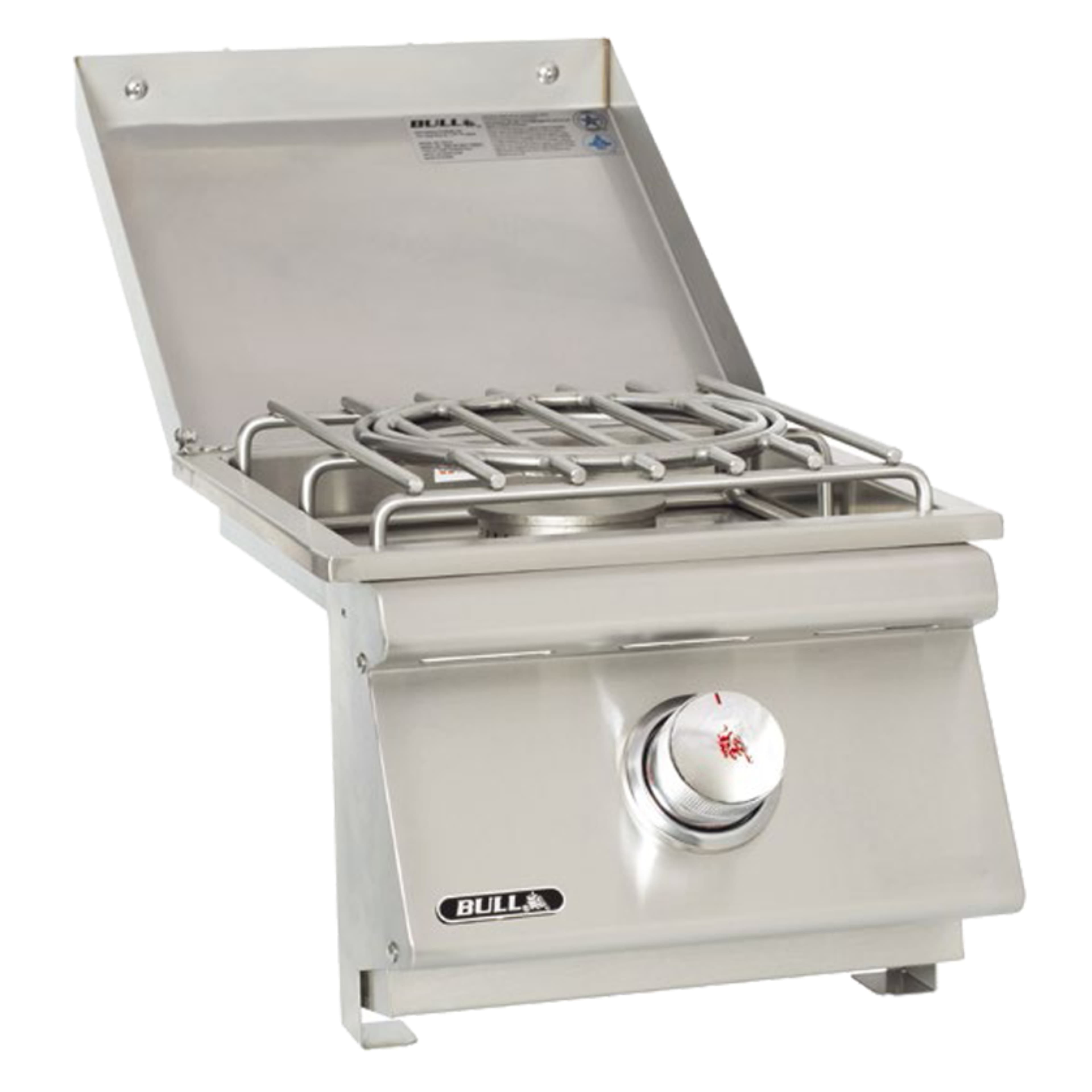 Bull BBQ 25,000 BTU Built-In Propane Gas Single Pro Side Burner with Removable Lid — image 1