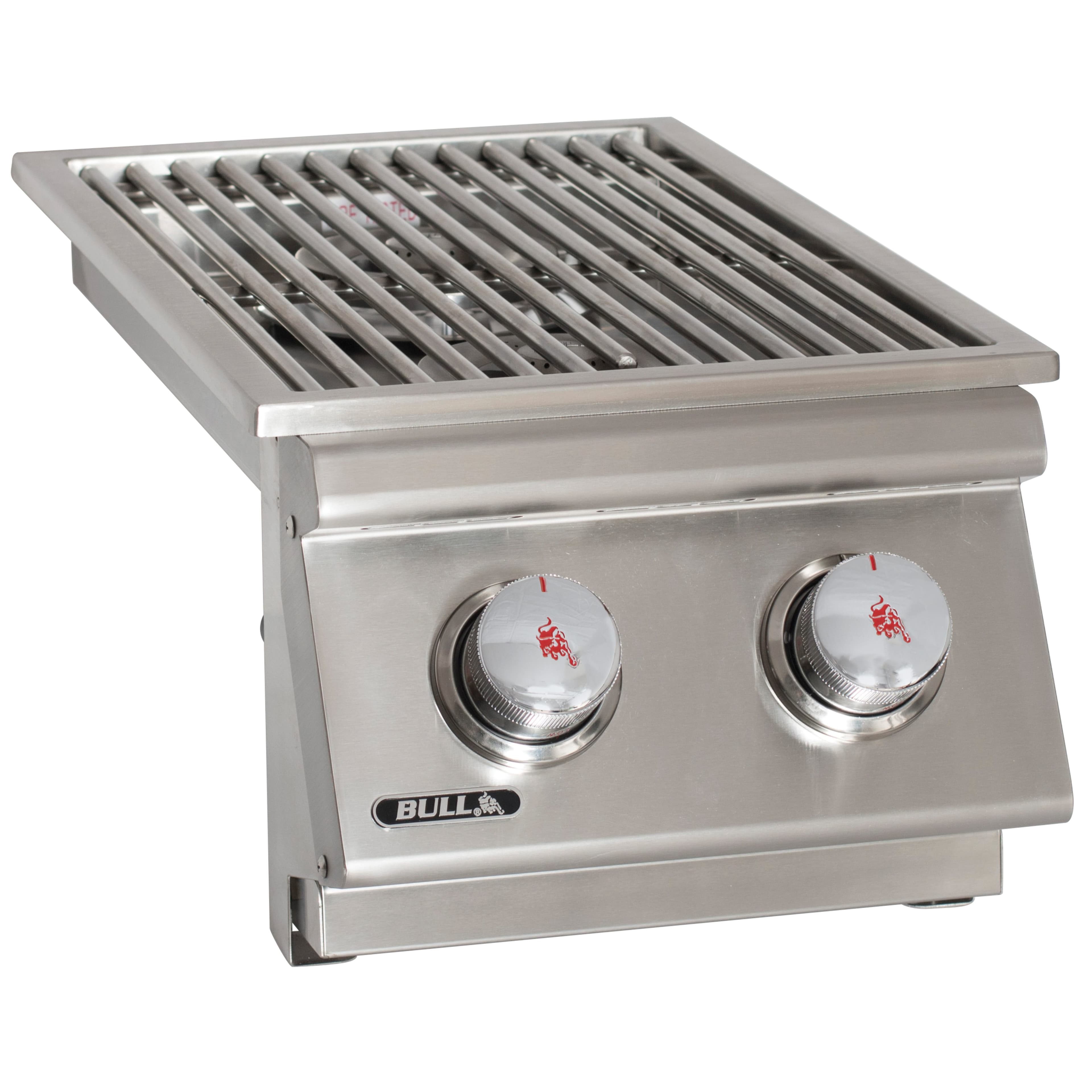 Bull BBQ 30,000 BTU Built-In Propane Gas Double Side Burner with Removable Lid — image 1