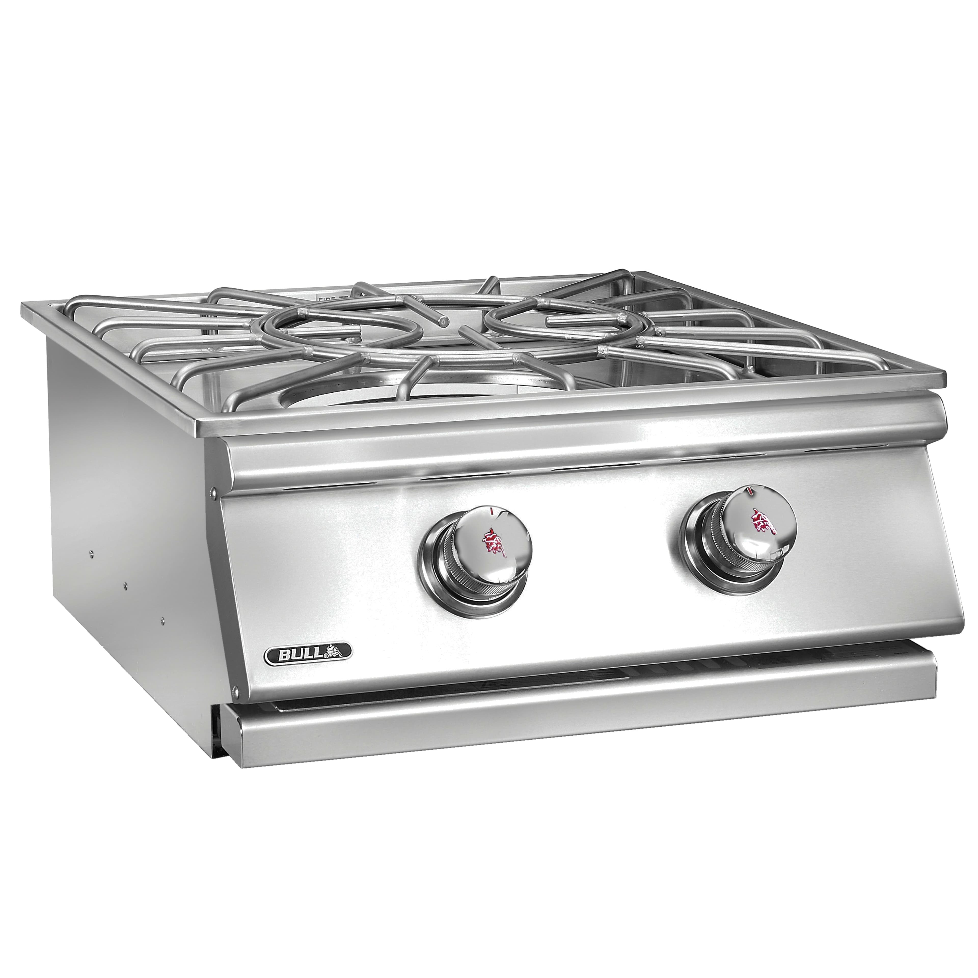 Bull BBQ 66,000 BTU Built-In Propane Gas High Performance Power Burner with Wok Grate & Removable Lid — image 1