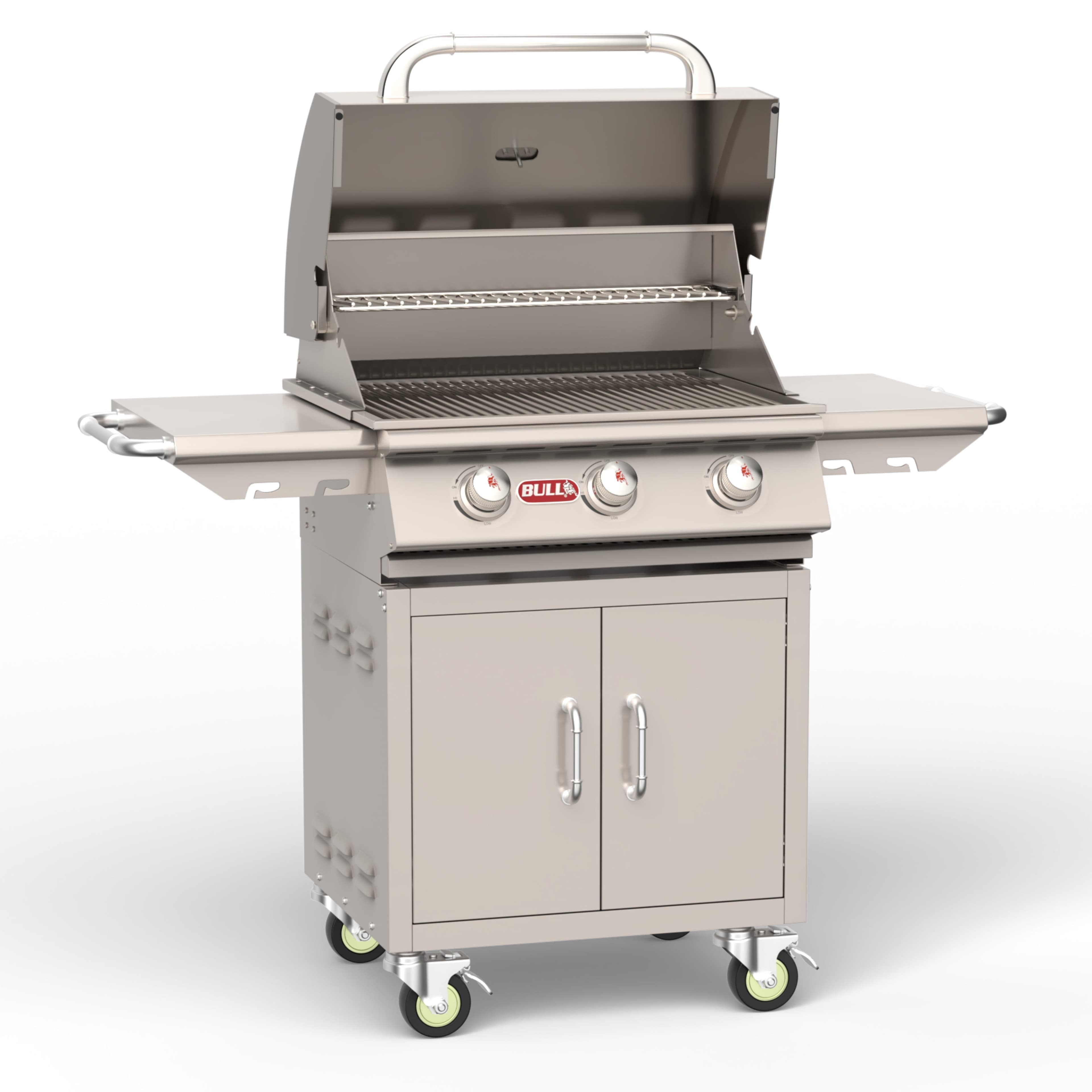 Bull BBQ Steer Premium 24-Inch 3-Burner Freestanding Propane Gas Grill