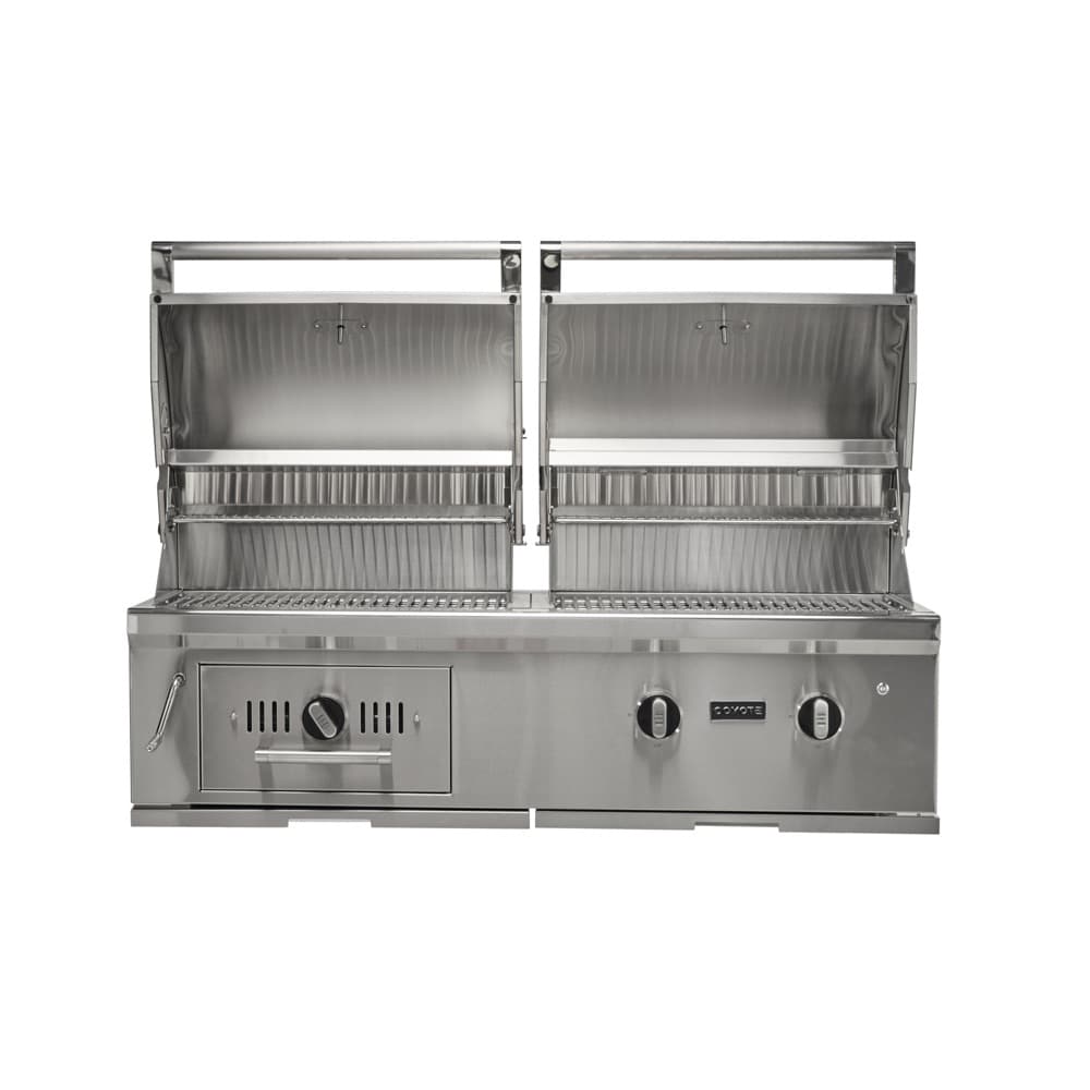 Coyote 2 Burner Built in Gas/charcoal Dual Fuel Hybrid Grill