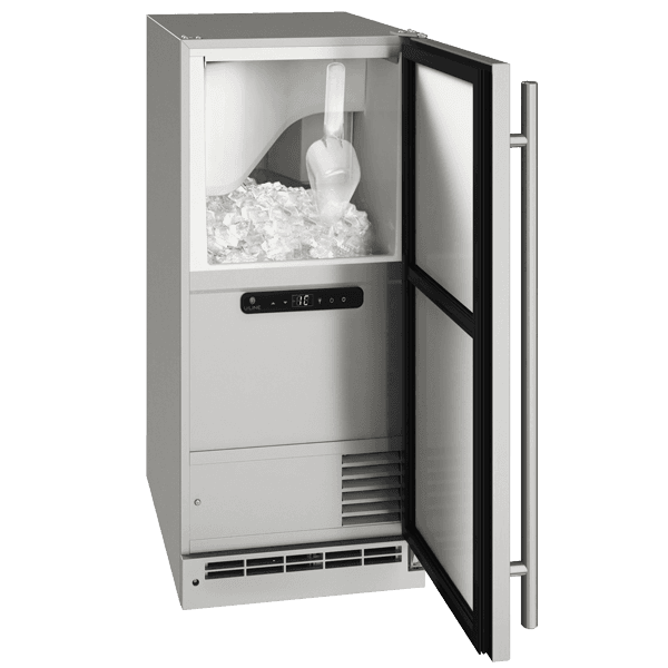 U-Line 55 Lb. 15-Inch Outdoor Rated Clear Ice Maker - Stainless Steel — image 1