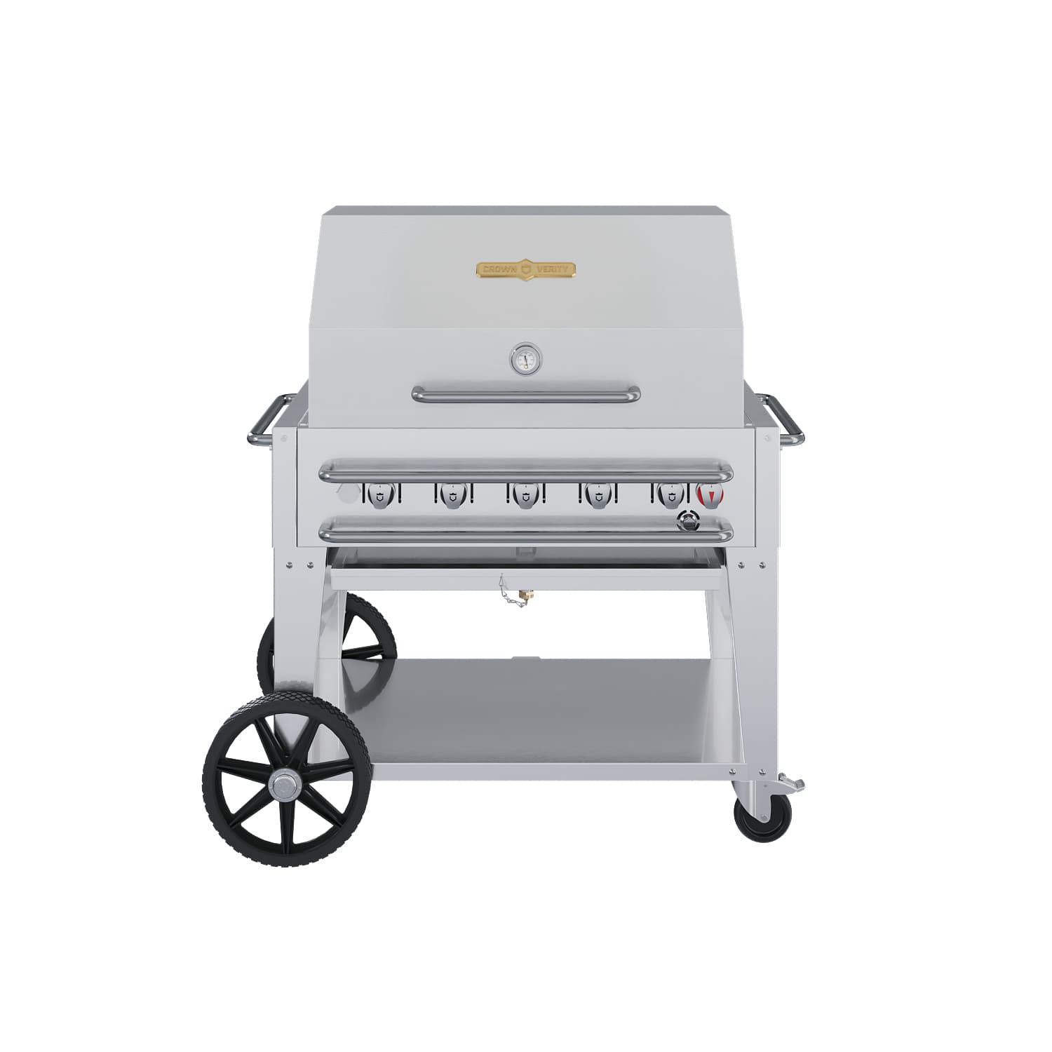 Crown Verity Professional Rental Series 36-Inch 5-Burner Stainless Steel Freestanding Propane Gas Grill with Dome Package — image 1