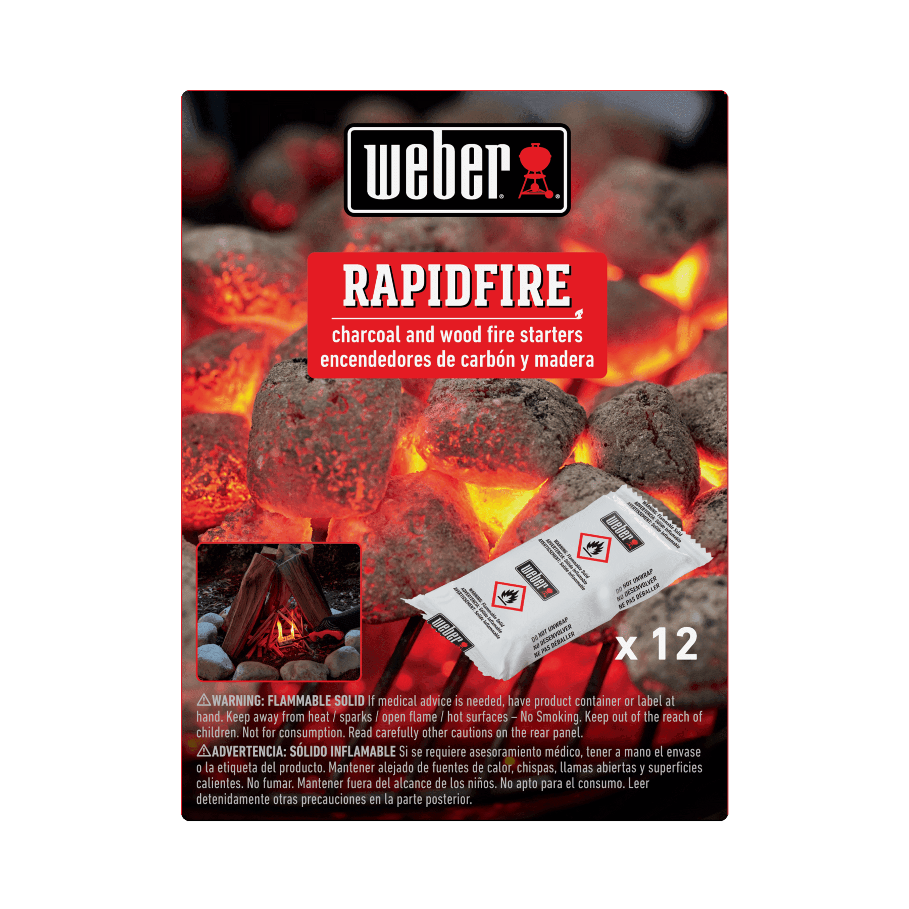 Weber Grills 12-Piece Rapidfire Fire Starters — image 1