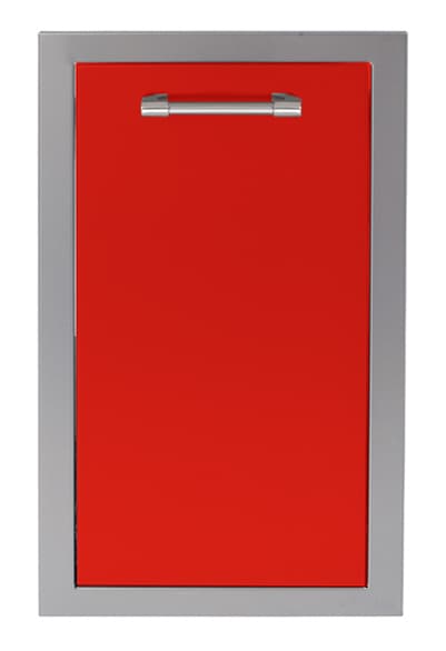 Alfresco Grills 15-Inch Roll-Out Stainless Steel Trash Bin with Soft-Close Hardware - Carmine Red — image 1