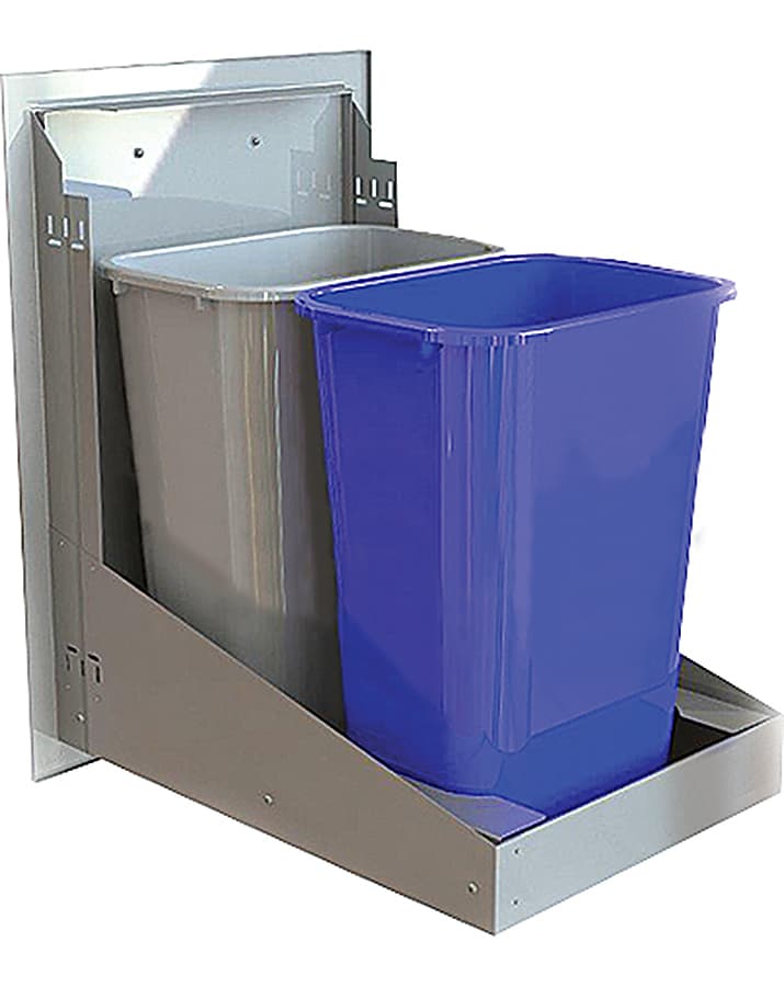 Alfresco Grills 15-Inch Roll-Out Stainless Steel Trash Bin with Soft-Close Hardware - Stainless Steel — image 1