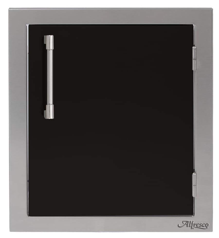 Alfresco Grills 18-Inch Stainless Steel Flush Mount Roll-Out Propane Tank Storage Drawer - Jet Black Matte — image 1