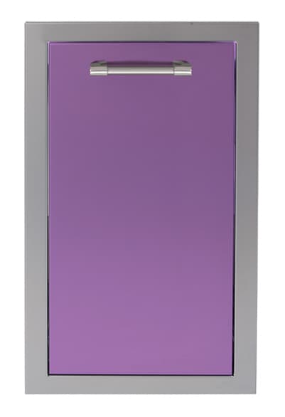 Alfresco Grills 20-Inch Roll-Out Double Stainless Steel Trash and Recycling Bin with Soft-Close Hardware - Blue Lilac — image 1
