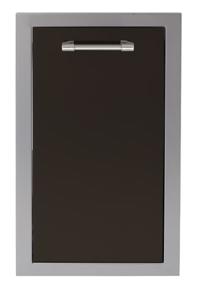 Alfresco Grills 20-Inch Roll-Out Double Stainless Steel Trash and Recycling Bin with Soft-Close Hardware - Jet Black Gloss — image 1
