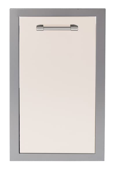Alfresco Grills 20-Inch Roll-Out Double Stainless Steel Trash and Recycling Bin with Soft-Close Hardware - Signal White Matte — image 1