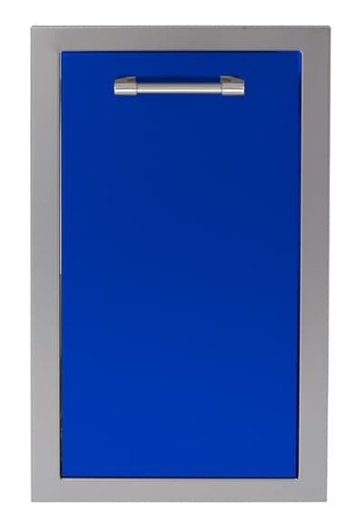 Alfresco Grills 20-Inch Roll-Out Double Stainless Steel Trash and Recycling Bin with Soft-Close Hardware - Ultramarine Blue — image 1