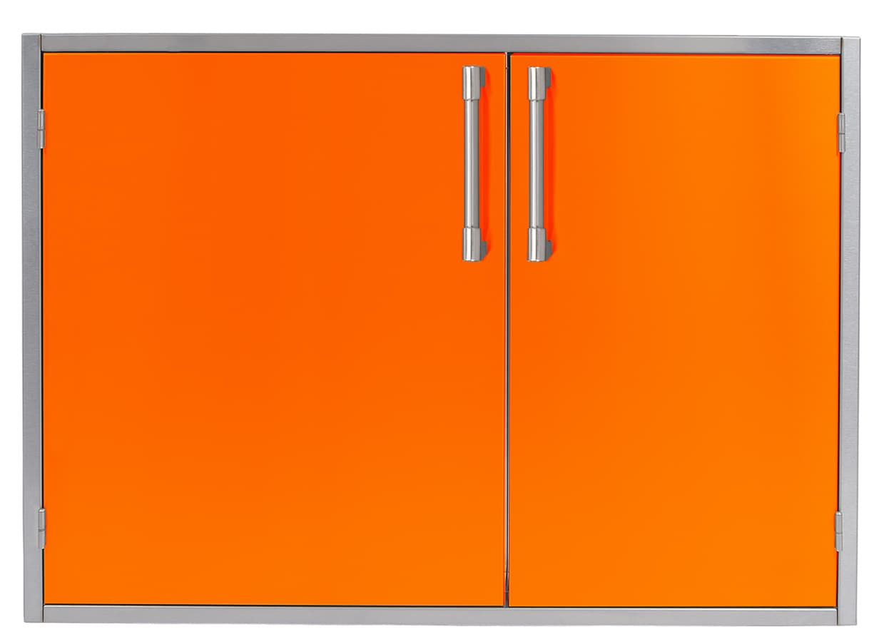 Alfresco Grills 30 x 21-Inch Stainless Steel Enclosed Water Resistant Dry Storage Pantry - Luminous Orange — image 1