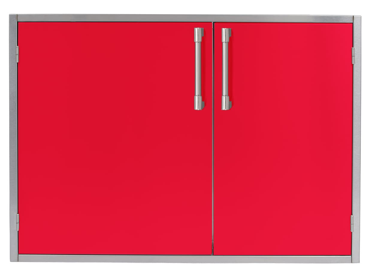 Alfresco Grills 30 x 21-Inch Stainless Steel Enclosed Water Resistant Dry Storage Pantry - Raspberry Red — image 1