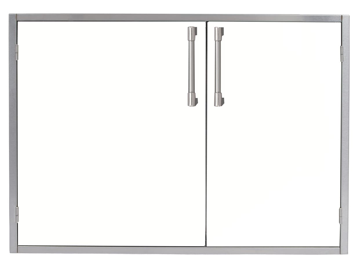 Alfresco Grills 30 x 21-Inch Stainless Steel Enclosed Water Resistant Dry Storage Pantry - Signal White Gloss — image 1