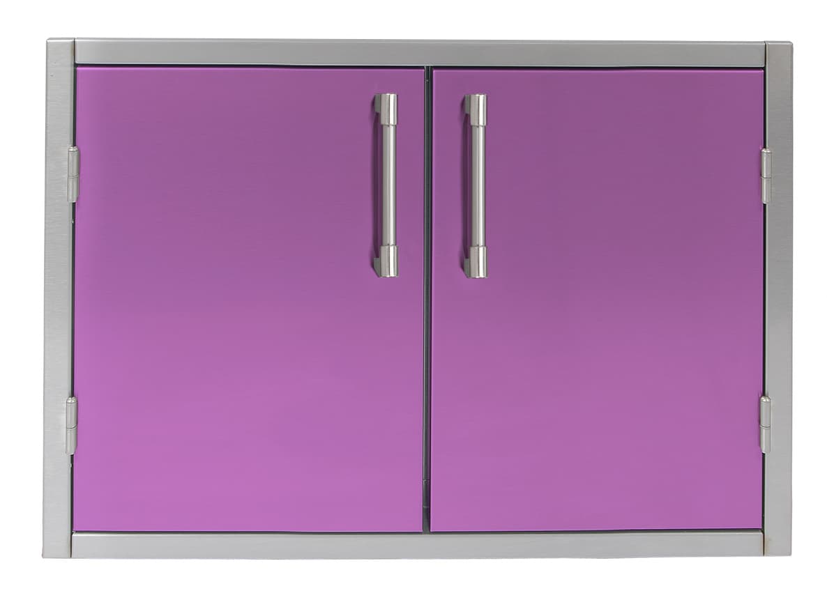 Alfresco Grills 30 x 33-Inch Stainless Steel Enclosed Water Resistant Dry Storage Pantry - Blue Lilac — image 1