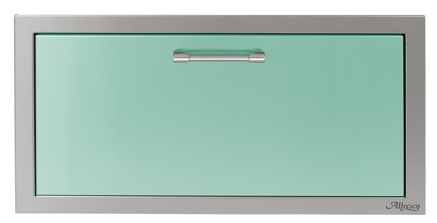 Alfresco Grills 32-Inch Stainless Steel Right-Hinged Access Door & Triple Drawer Combo with Soft-Close Hardware - Light Green — image 1
