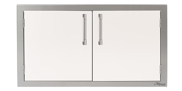 Alfresco Grills 36-Inch Stainless Steel Double Access Door - Signal White Matte — image 1
