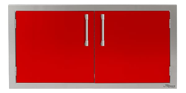 Alfresco Grills 42-Inch Stainless Steel Double Island Door Enclosure with Shelf — image 1