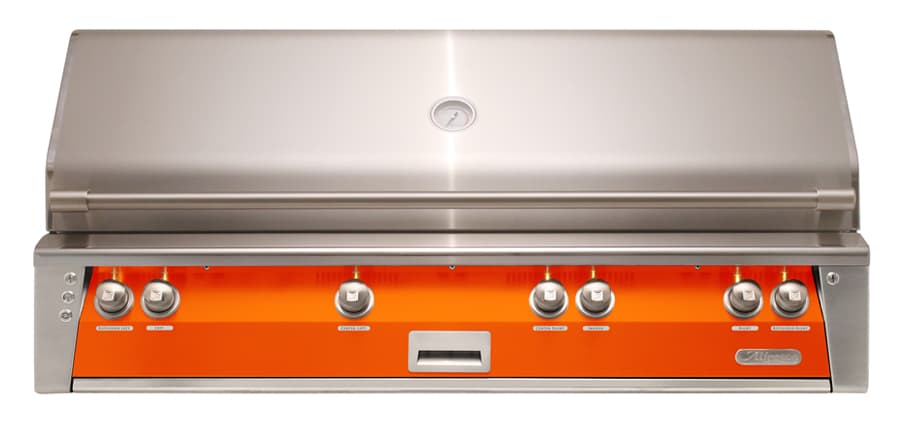 Alfresco Grills ALXE 56-Inch 3-Burner Built-In Natural Gas Grill with Rear Infrared Burner and Side Burner - Luminous Orange — image 1